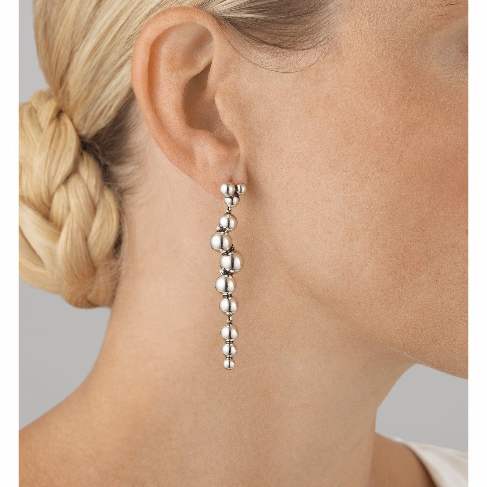 Silver Moonlight Grapes Earrings