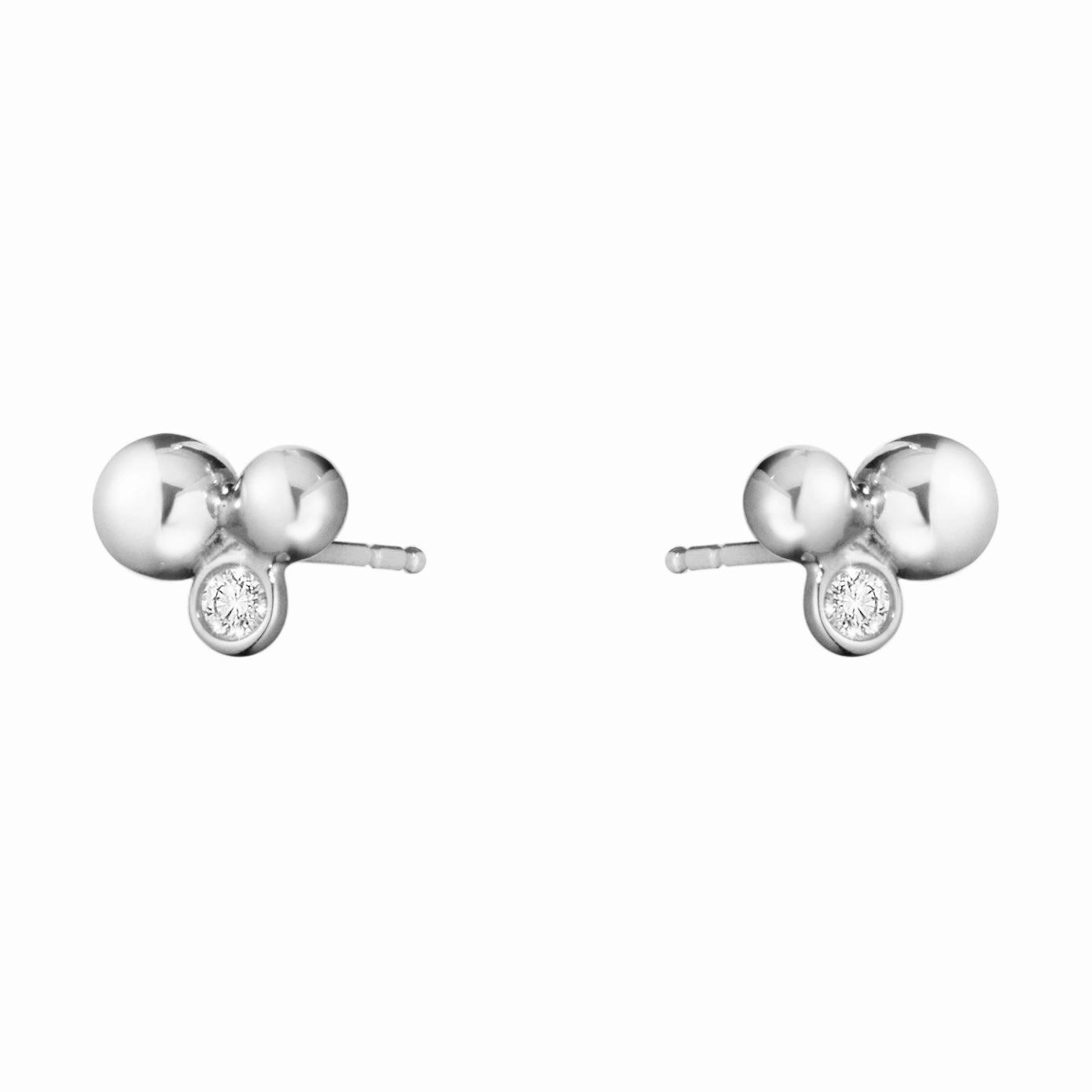 Silver Moonlight Grapes Earstud