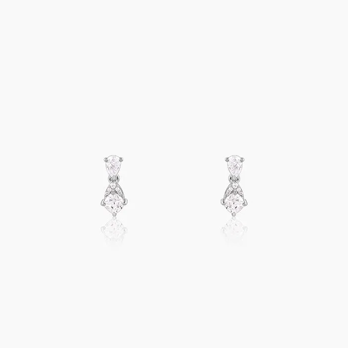 Silver Moonlit Charm Dangler Earrings