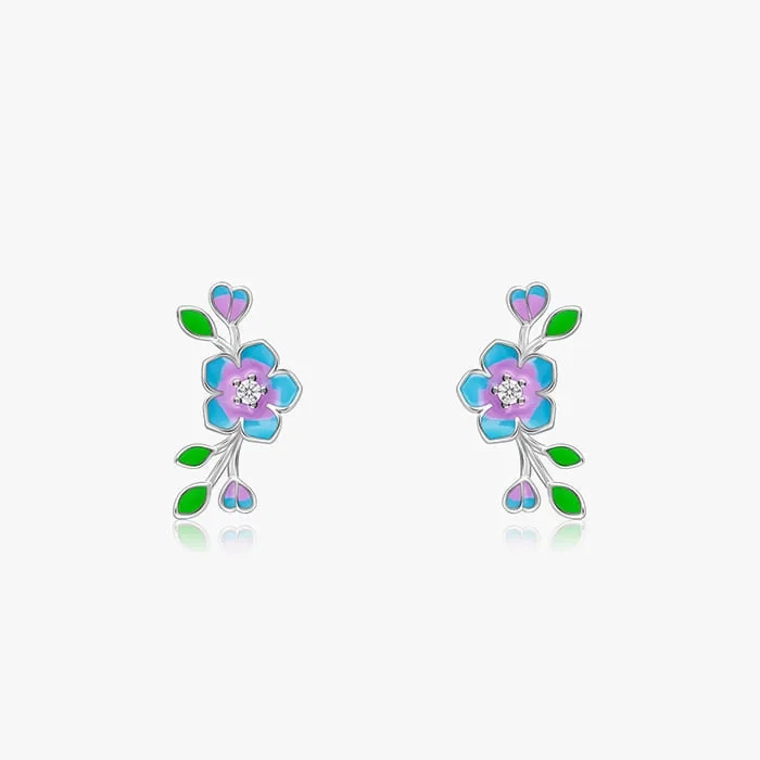 Silver Nectar Love Earrings