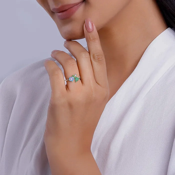 Silver Nectar Love Ring