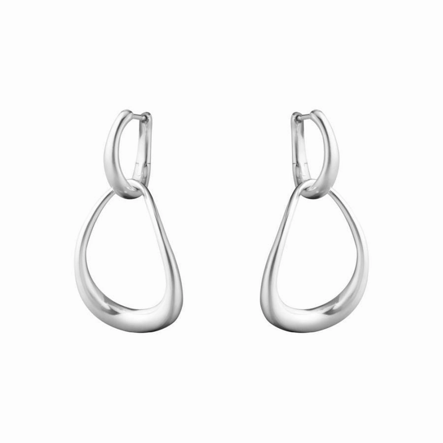 Silver Offspring Drop Earhoops