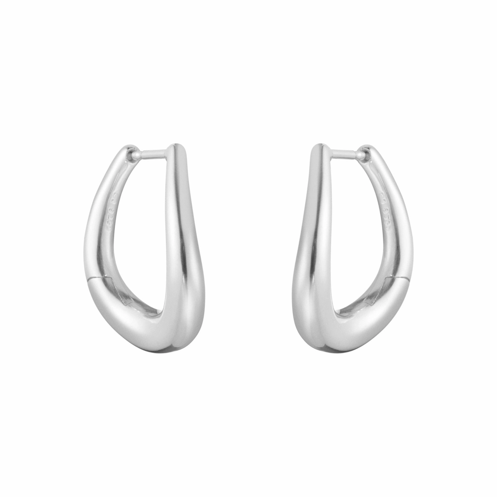 Silver Offspring Medium Earhoops