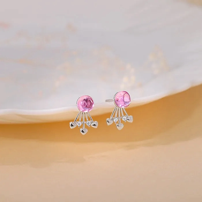 Silver Passion Heart Earrings