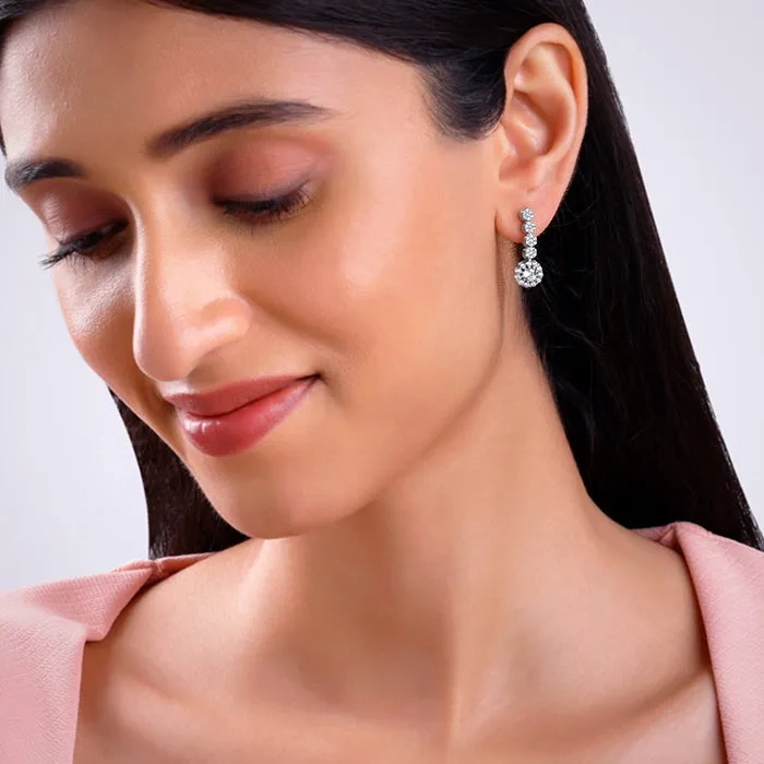 Silver Prima Donna Dangler Earrings