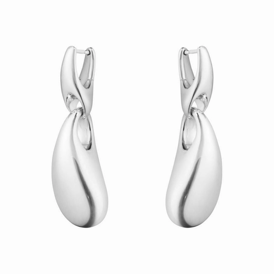 Silver Reflect Drop Earrings