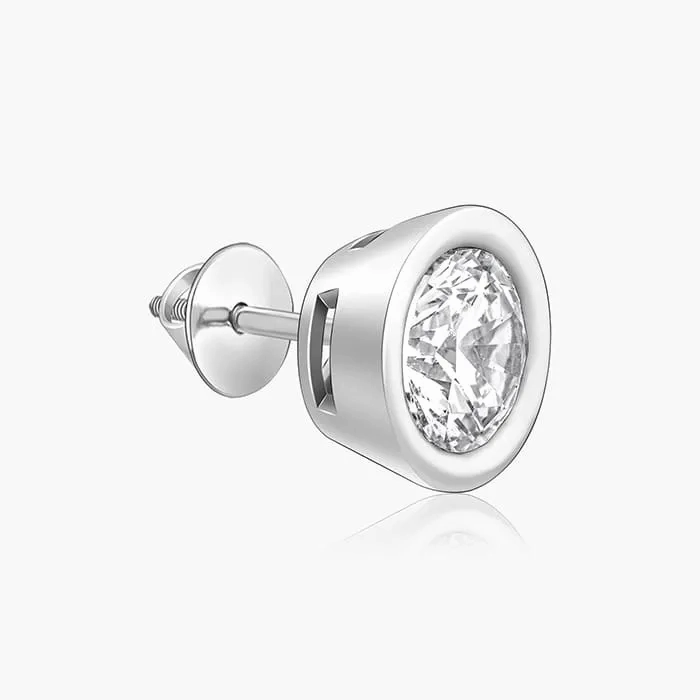 Silver Shine Zircon Earrings