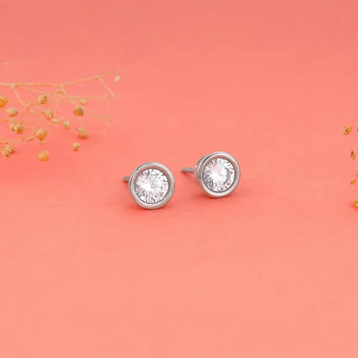 Silver Shine Zircon Earrings