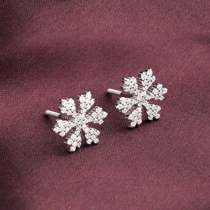 Silver Snowflake Earrings
