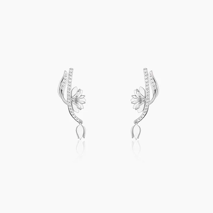 Silver Snowy Safed Musli Earrings