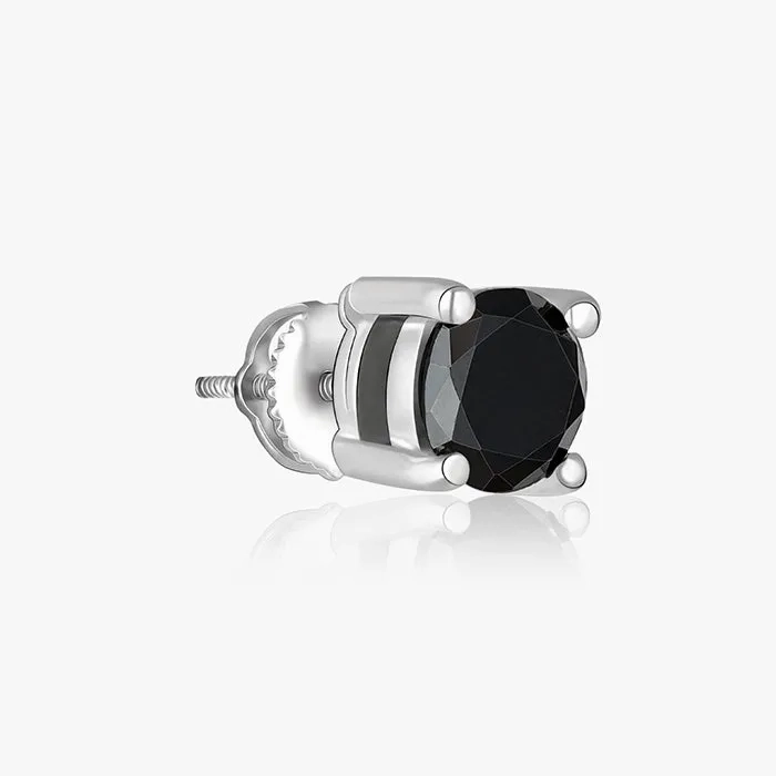 Silver Storm Edge Earring For Men