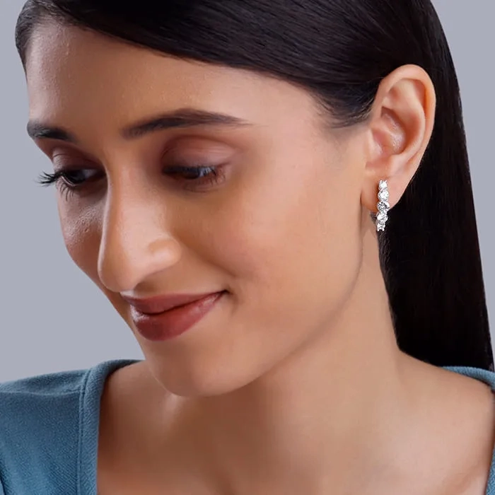Silver Stunner Shine Hoop Earrings