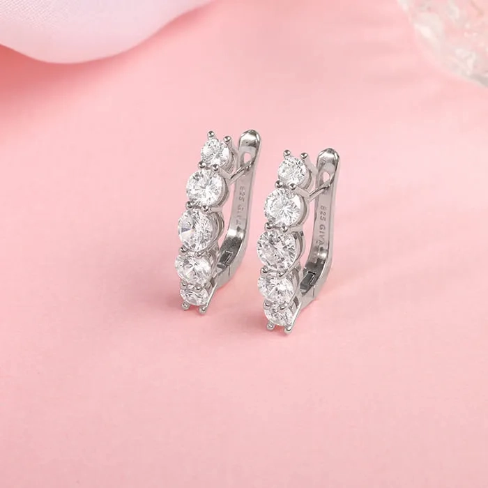 Silver Stunner Shine Hoop Earrings