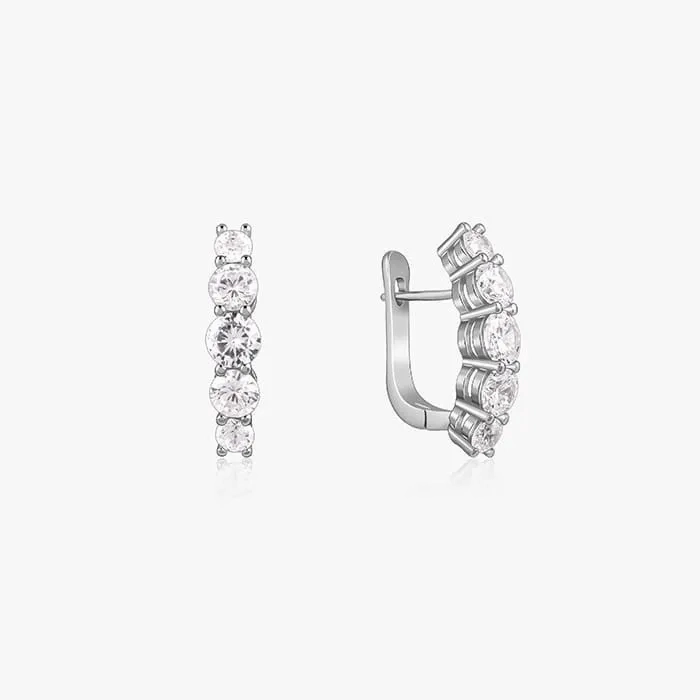 Silver Stunner Shine Hoop Earrings