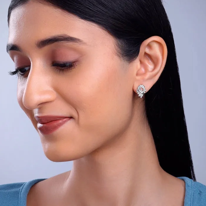 Silver Stunning Bling Earrings