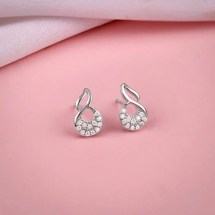 Silver Swirlshine Earrings