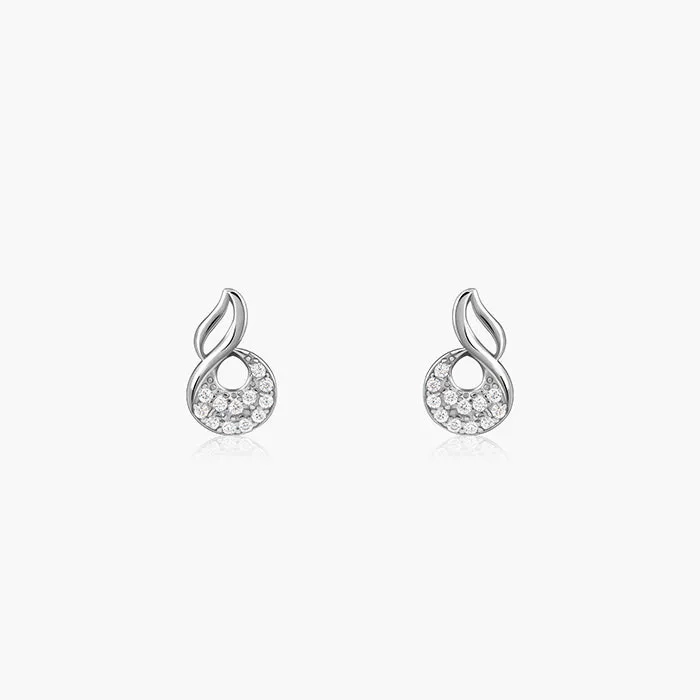 Silver Swirlshine Earrings