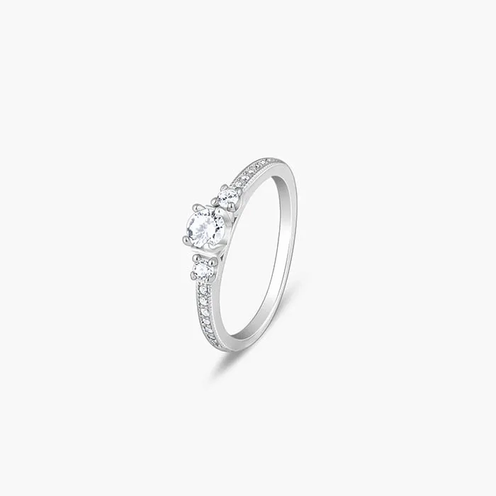 Silver Trilogy of Love Ring