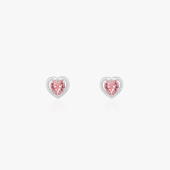 Silver Valentine Stud Earrings