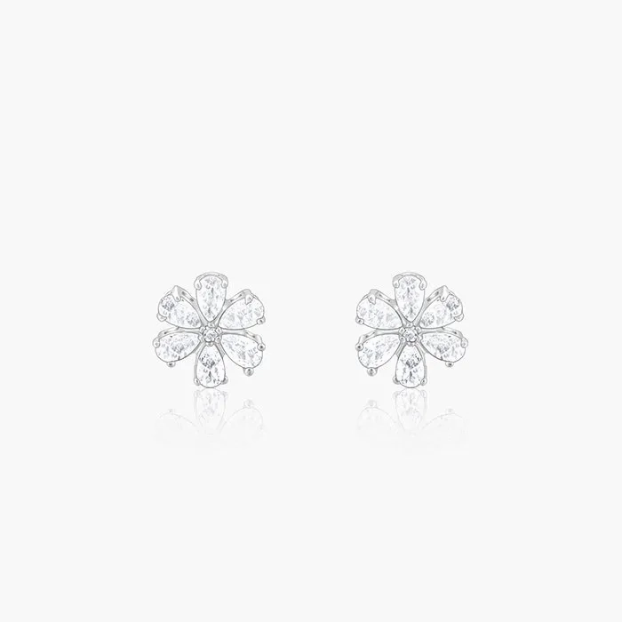 Silver Virtuous Flora Earrings