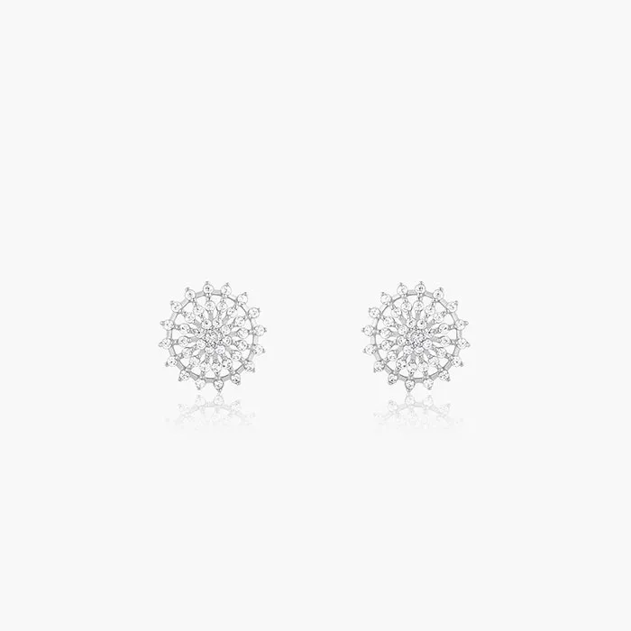 Silver Wheel of Life Earrings
