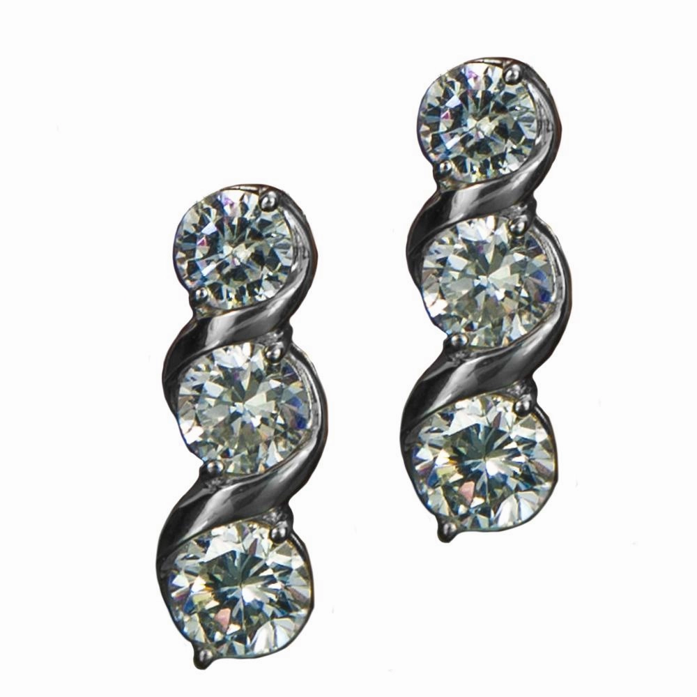 Solitaire Twist Earrings