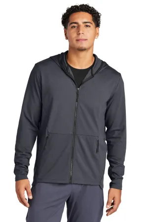 Sport-Tek Mens Circuit Full Zip Hooded Sweatshirt Hoodie w/ Pockets - Graphite Grey