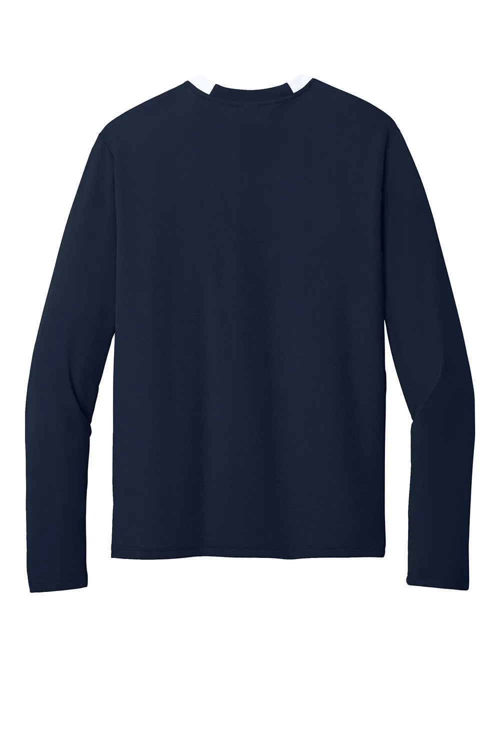 Sport-Tek Mens Club Moisture Wicking 1/4 Zip Sweatshirt - True Navy Blue/White
