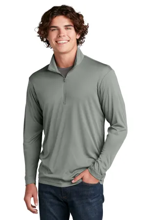 Sport-Tek Mens Competitor Moisture Wicking 1/4 Zip Sweatshirt - Concrete Grey