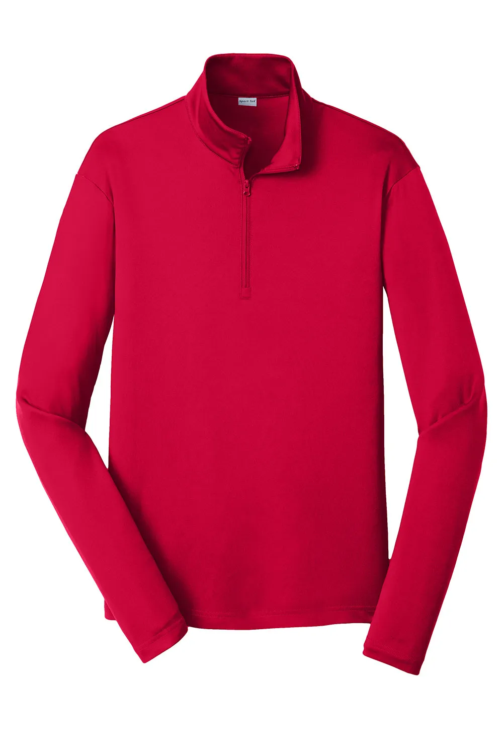 Sport-Tek Mens Competitor Moisture Wicking 1/4 Zip Sweatshirt - Deep Red