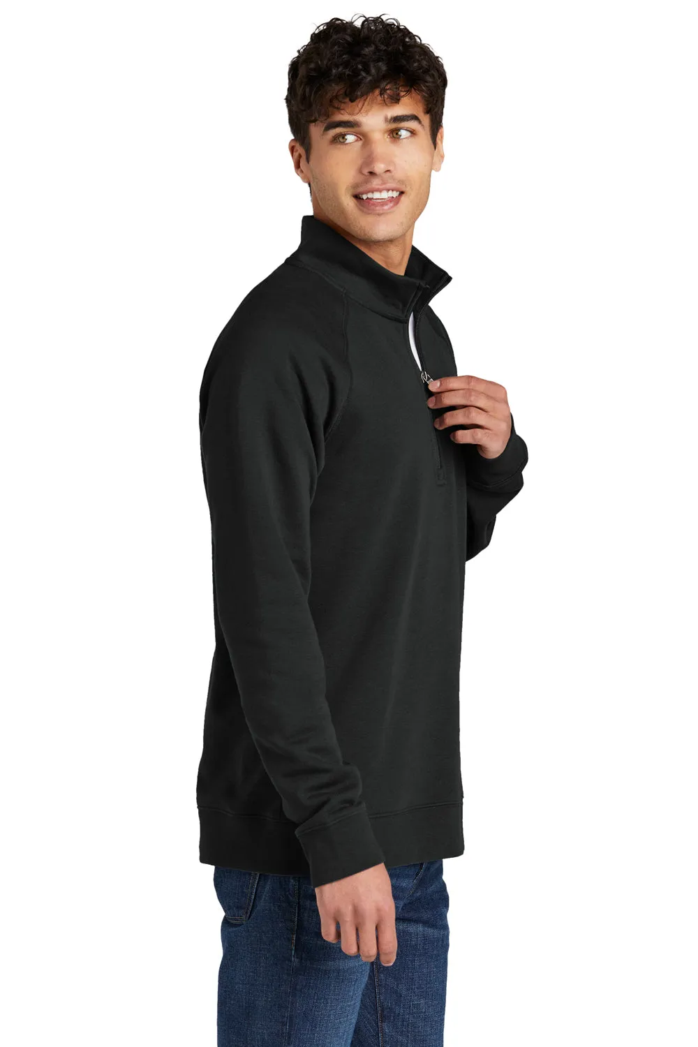 Sport-Tek Mens Drive Fleece 1/4 Zip Sweatshirt - Black