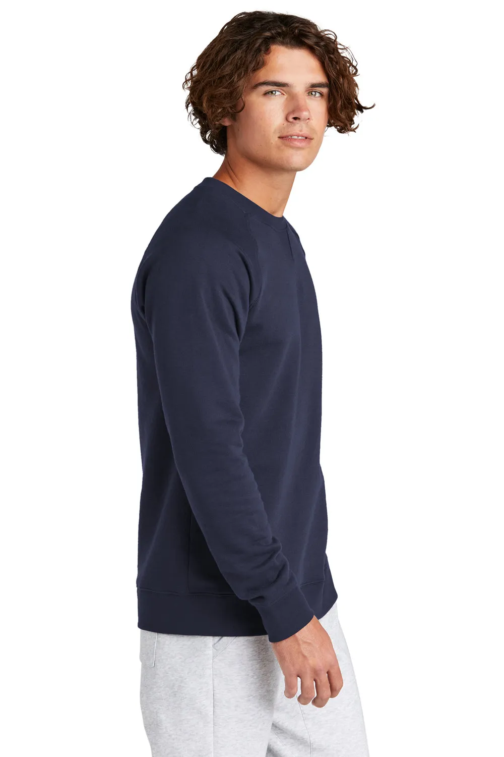 Sport-Tek Mens Drive Fleece Crewneck Sweatshirt - True Navy Blue