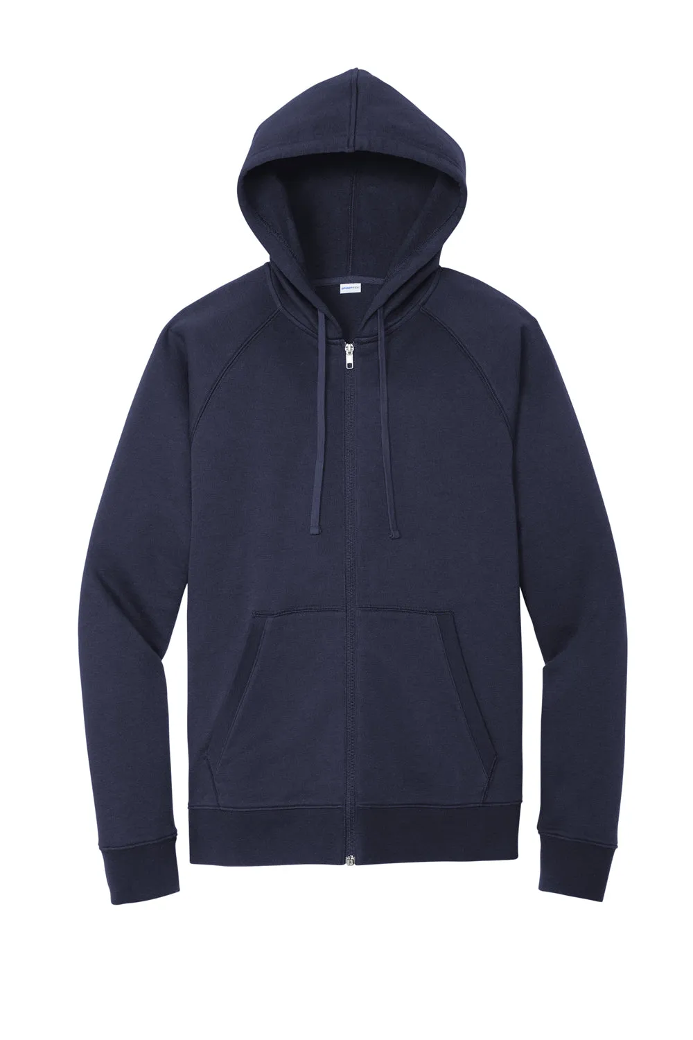 Sport-Tek Mens Drive Fleece Full Zip Hooded Sweatshirt Hoodie w/ Pockets - True Navy Blue