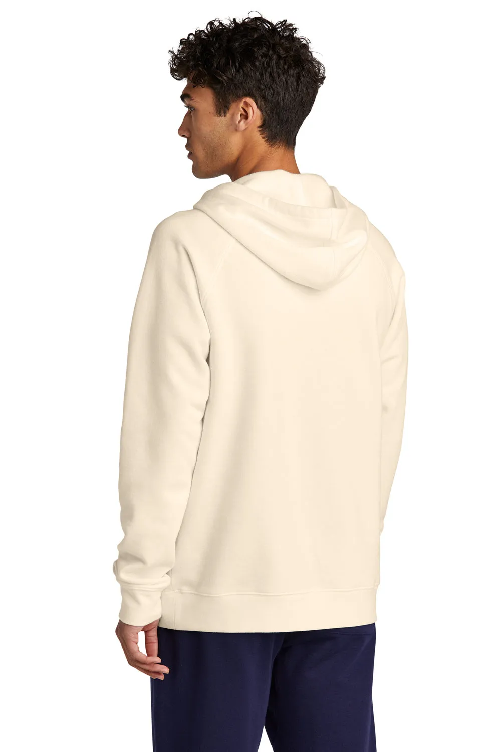 Sport-Tek Mens Drive Fleece Hooded Sweatshirt Hoodie w/ Pouch Pocket - Ecru