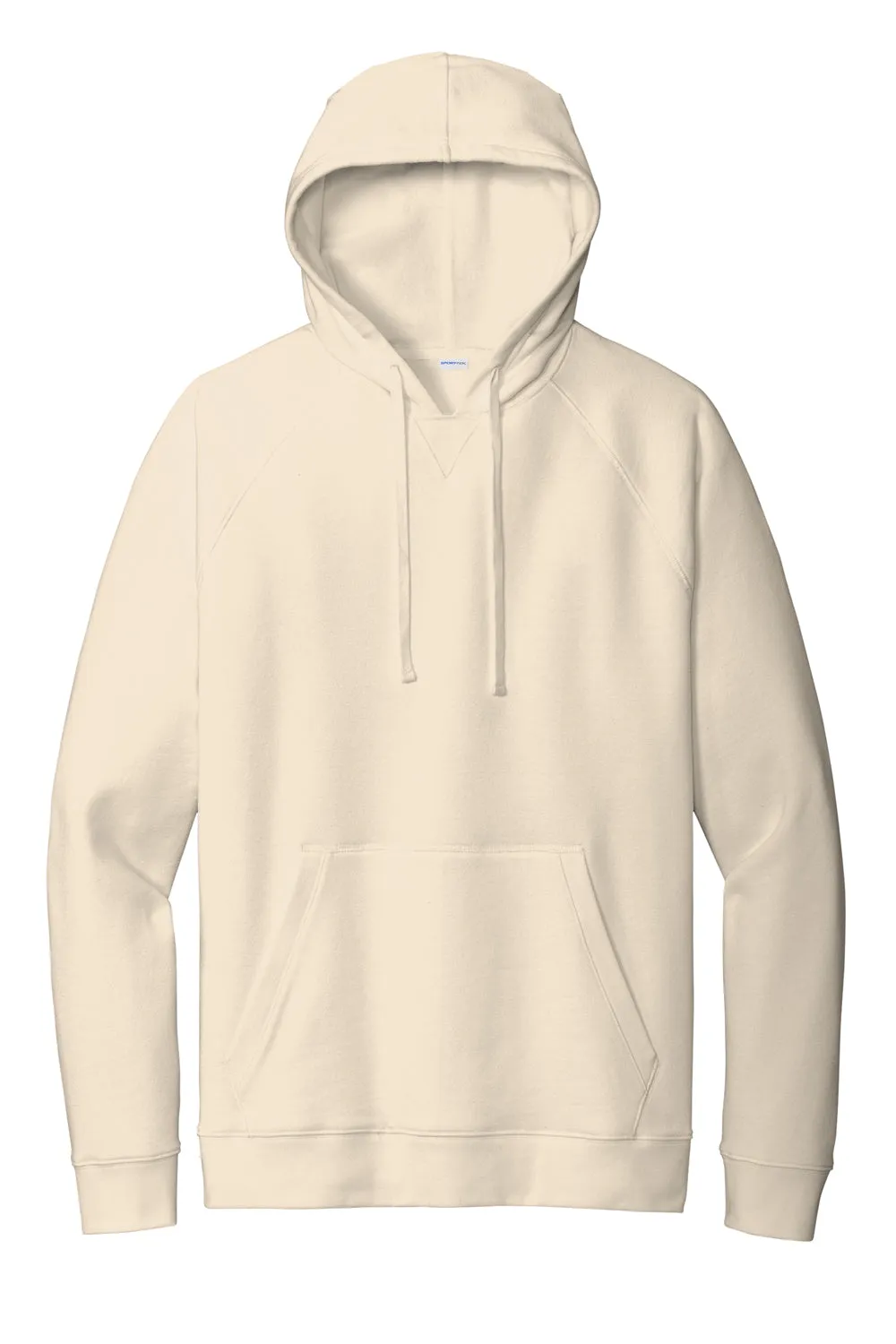 Sport-Tek Mens Drive Fleece Hooded Sweatshirt Hoodie w/ Pouch Pocket - Ecru