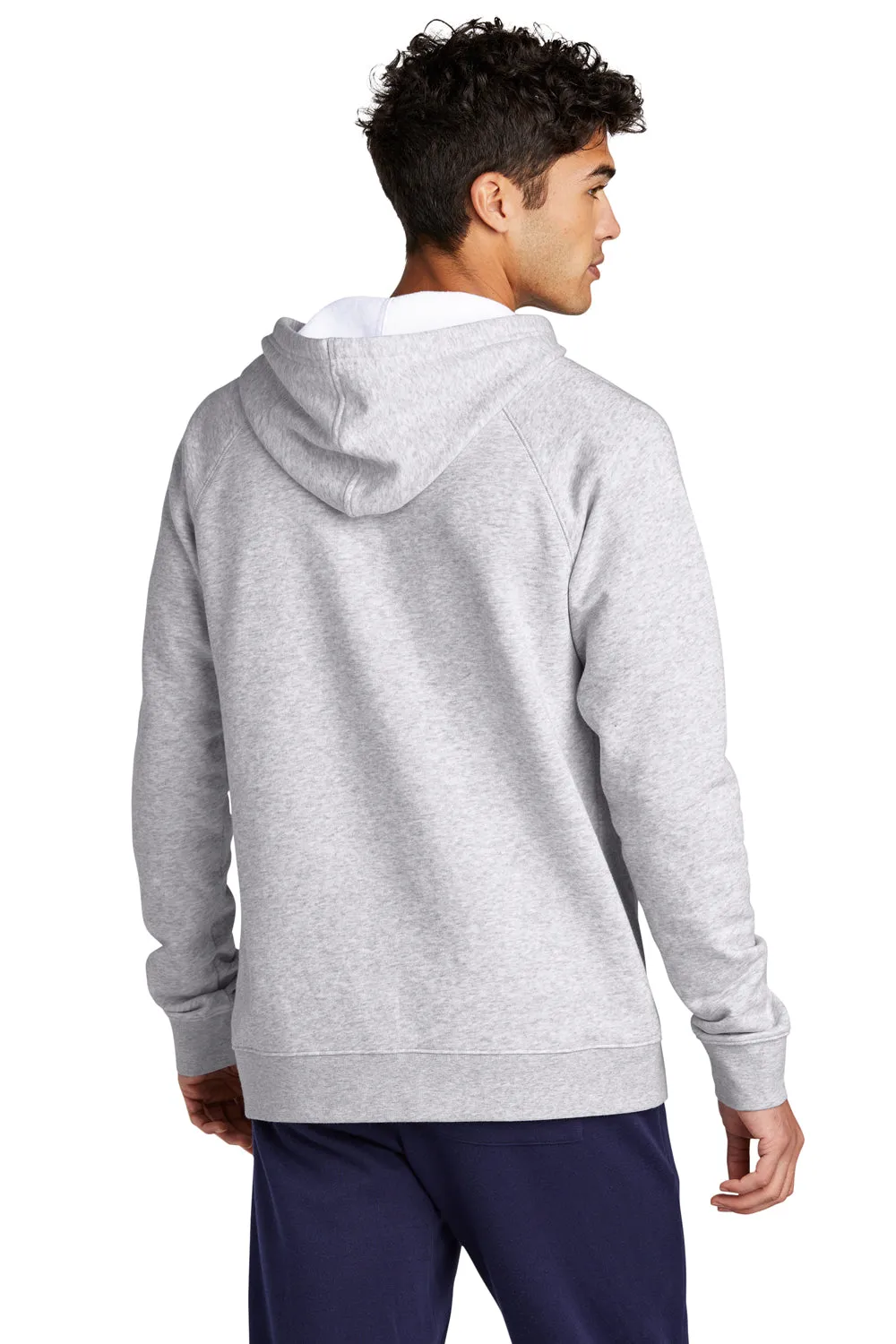 Sport-Tek Mens Drive Fleece Hooded Sweatshirt Hoodie w/ Pouch Pocket - Heather Grey