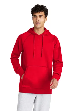 Sport-Tek Mens Drive Fleece Hooded Sweatshirt Hoodie w/ Pouch Pocket - True Red