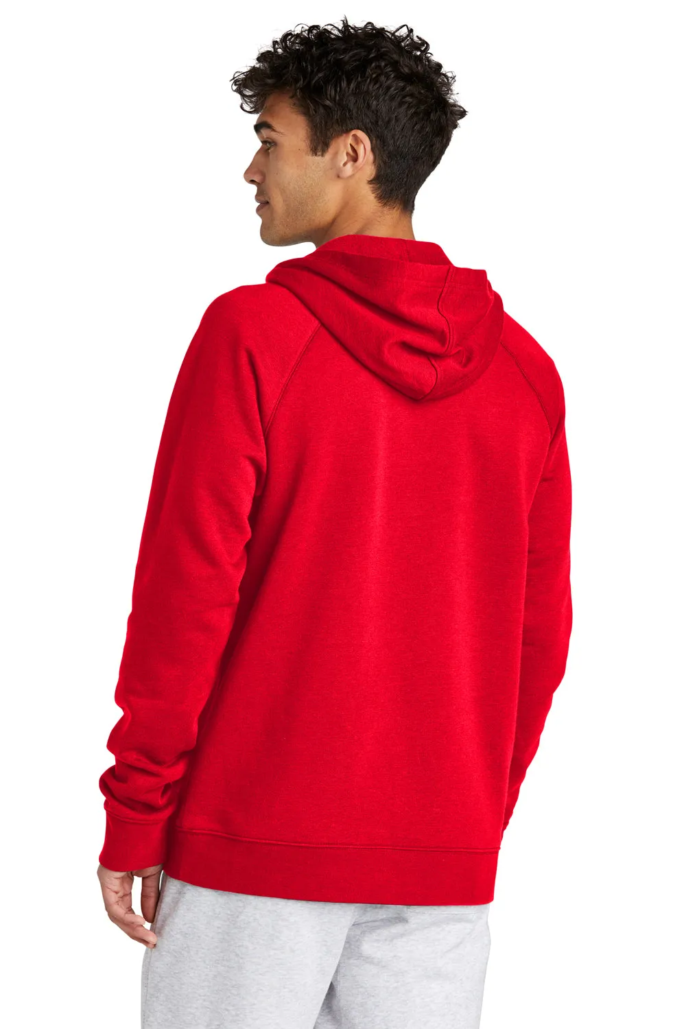 Sport-Tek Mens Drive Fleece Hooded Sweatshirt Hoodie w/ Pouch Pocket - True Red