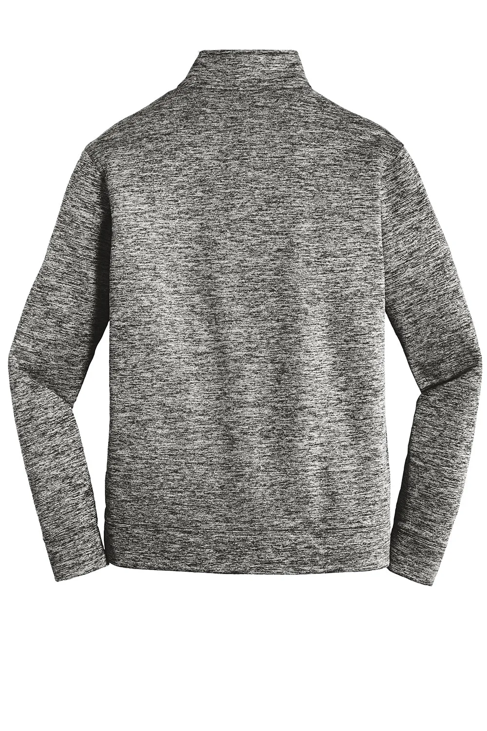 Sport-Tek Mens Electric Heather Moisture Wicking Fleece 1/4 Zip Sweatshirt - Black Electric Clothing Sport-Tek
