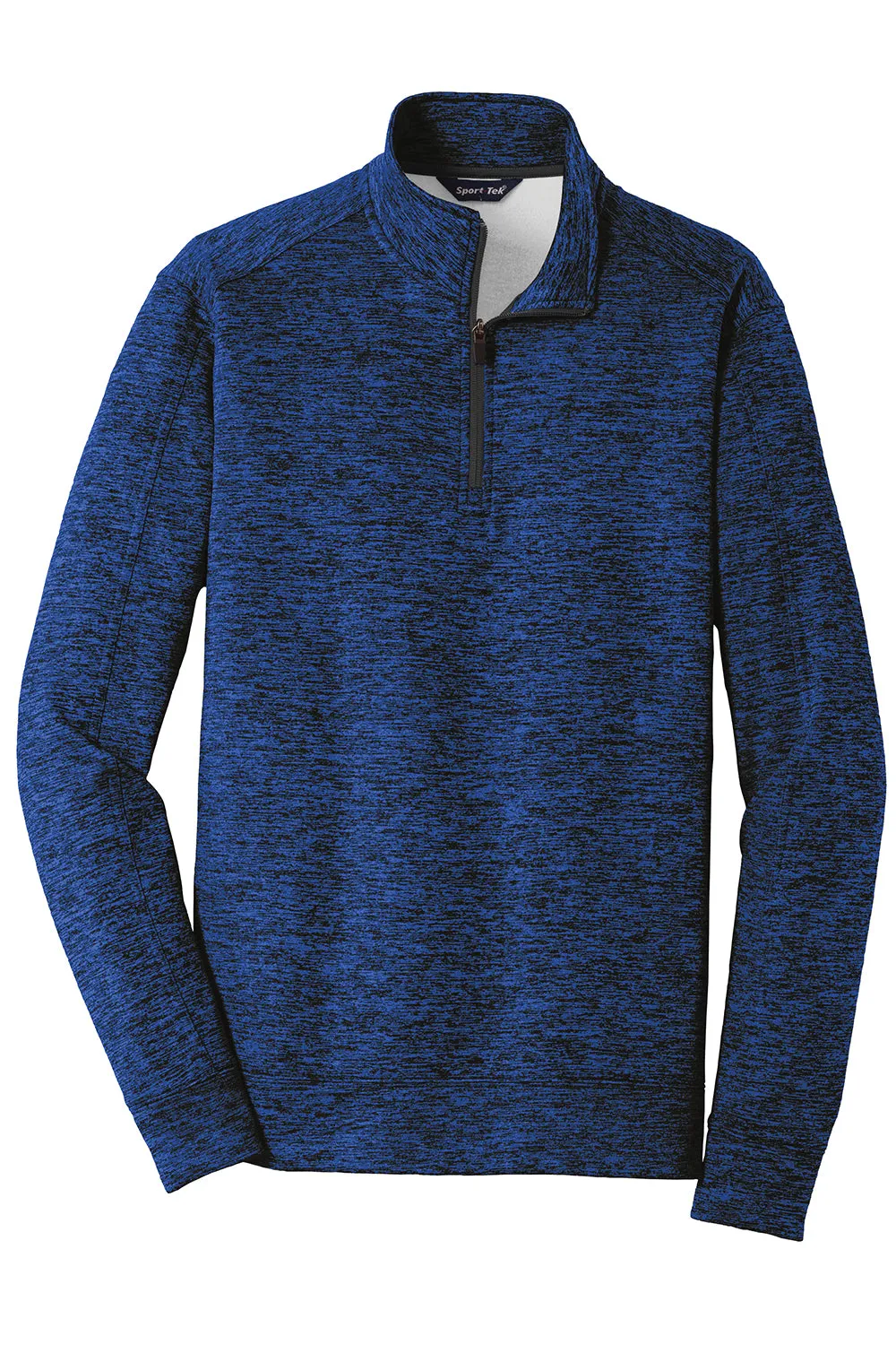 Sport-Tek Mens Electric Heather Moisture Wicking Fleece 1/4 Zip Sweatshirt - Dark Royal Blue Electric Clothing Sport-Tek