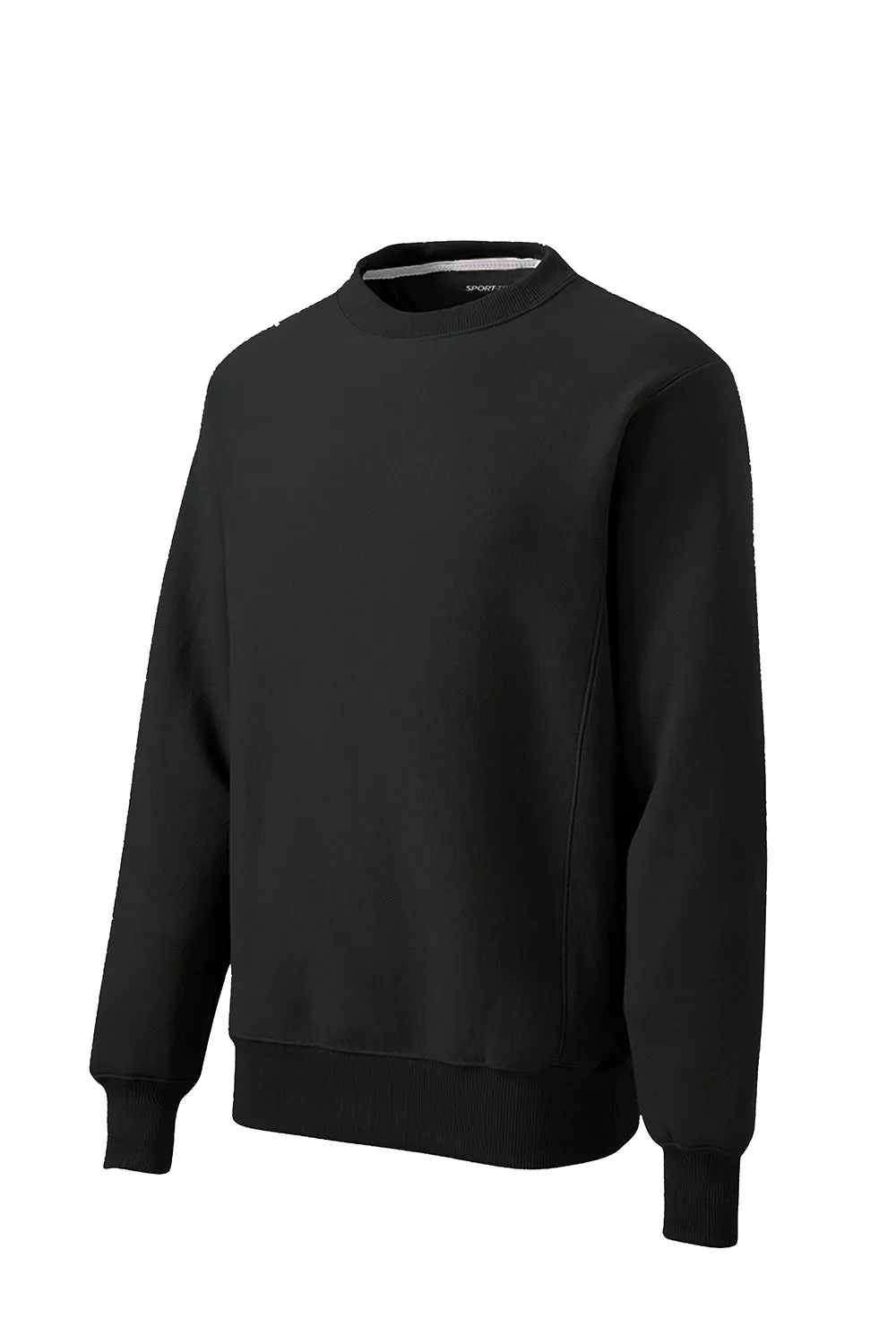 Sport-Tek Mens Fleece Crewneck Sweatshirt - Black Clothing Sport-Tek