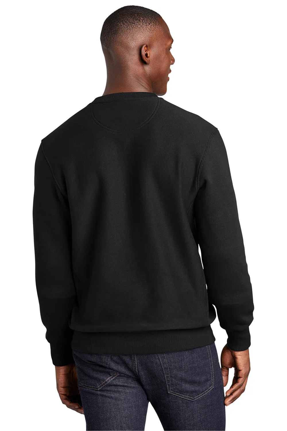 Sport-Tek Mens Fleece Crewneck Sweatshirt - Black Clothing Sport-Tek