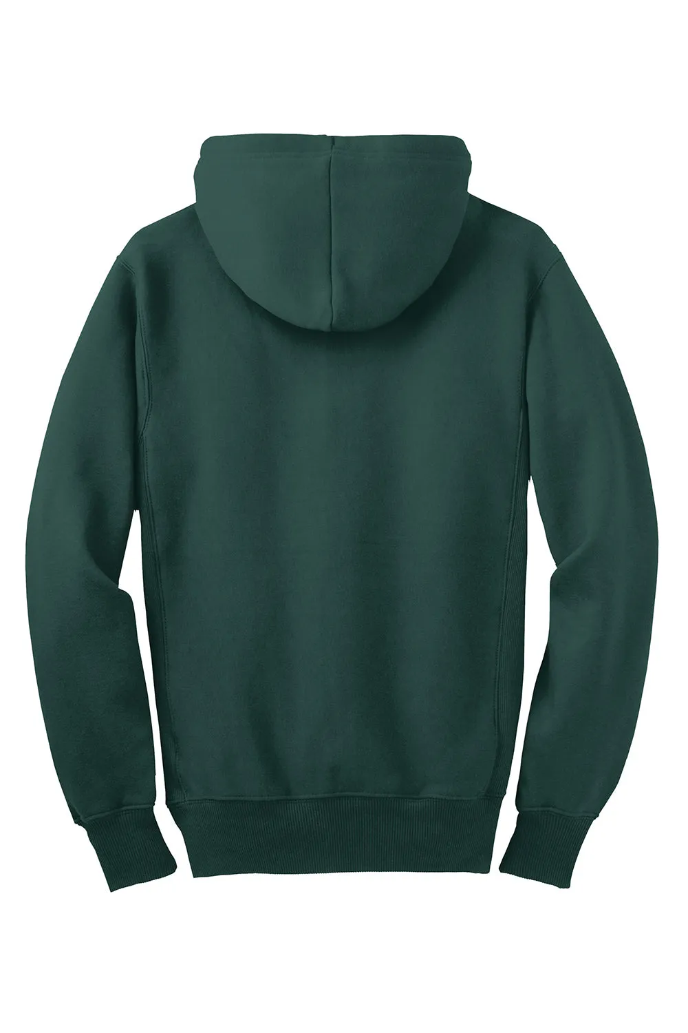 Sport-Tek Mens Fleece Full Zip Hooded Sweatshirt Hoodie w/ Pockets - Dark Green