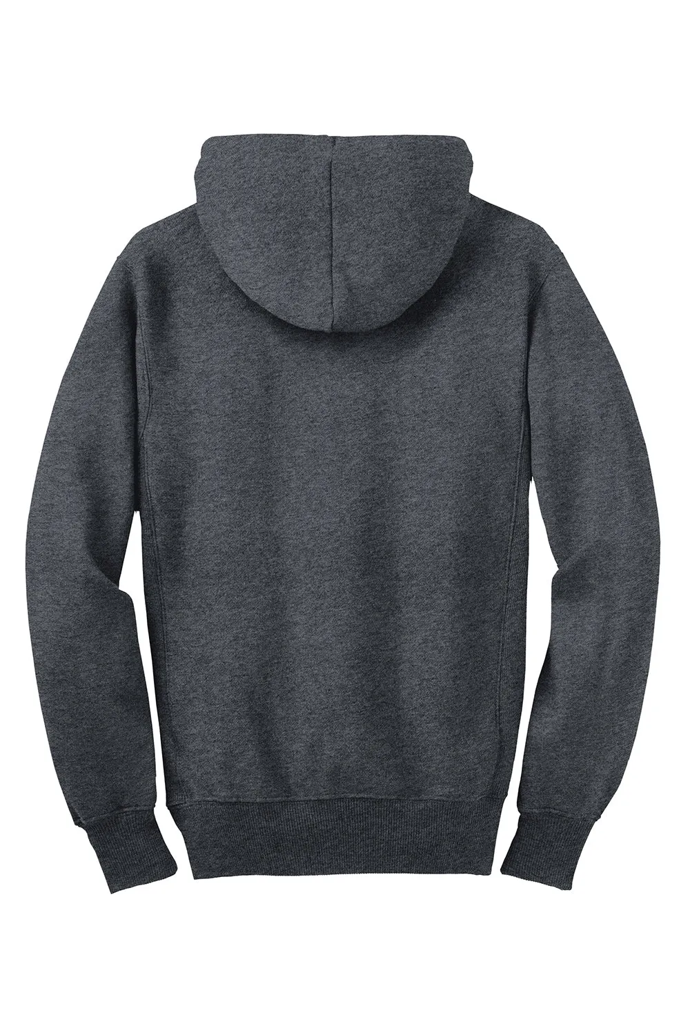 Sport-Tek Mens Fleece Full Zip Hooded Sweatshirt Hoodie w/ Pockets - Heather Graphite Grey Clothing Sport-Tek