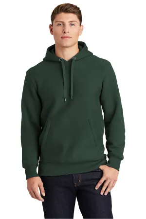 Sport-Tek Mens Fleece Hooded Sweatshirt Hoodie w/ Pouch Pocket - Dark Green