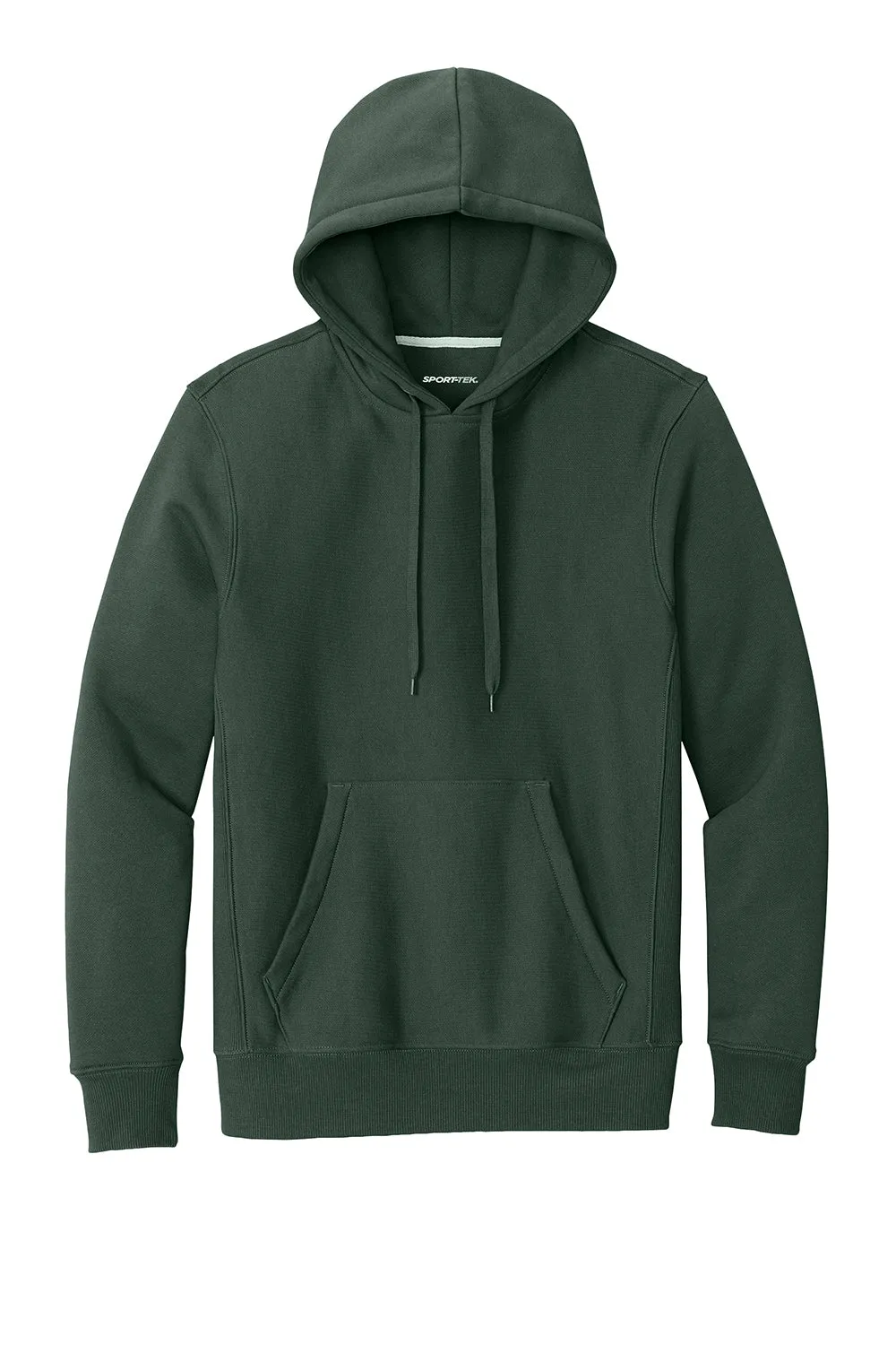 Sport-Tek Mens Fleece Hooded Sweatshirt Hoodie w/ Pouch Pocket - Dark Green