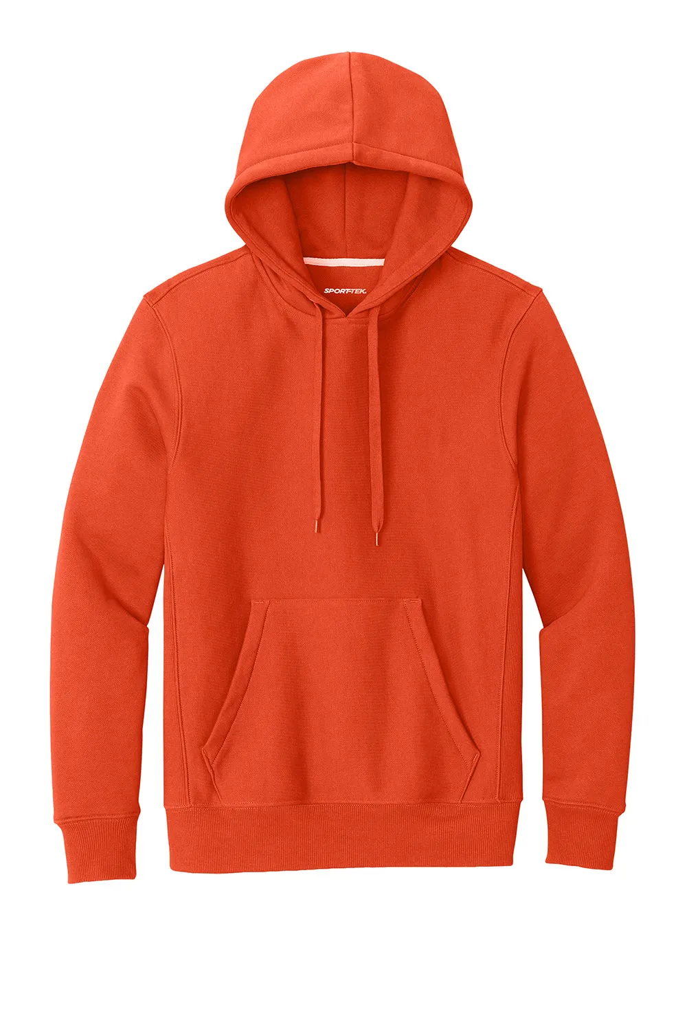 Sport-Tek Mens Fleece Hooded Sweatshirt Hoodie w/ Pouch Pocket - Orange