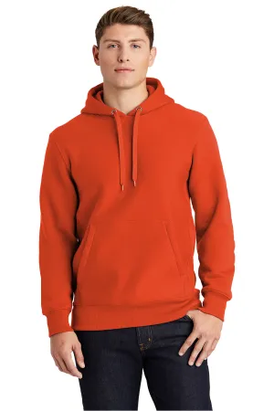 Sport-Tek Mens Fleece Hooded Sweatshirt Hoodie w/ Pouch Pocket - Orange