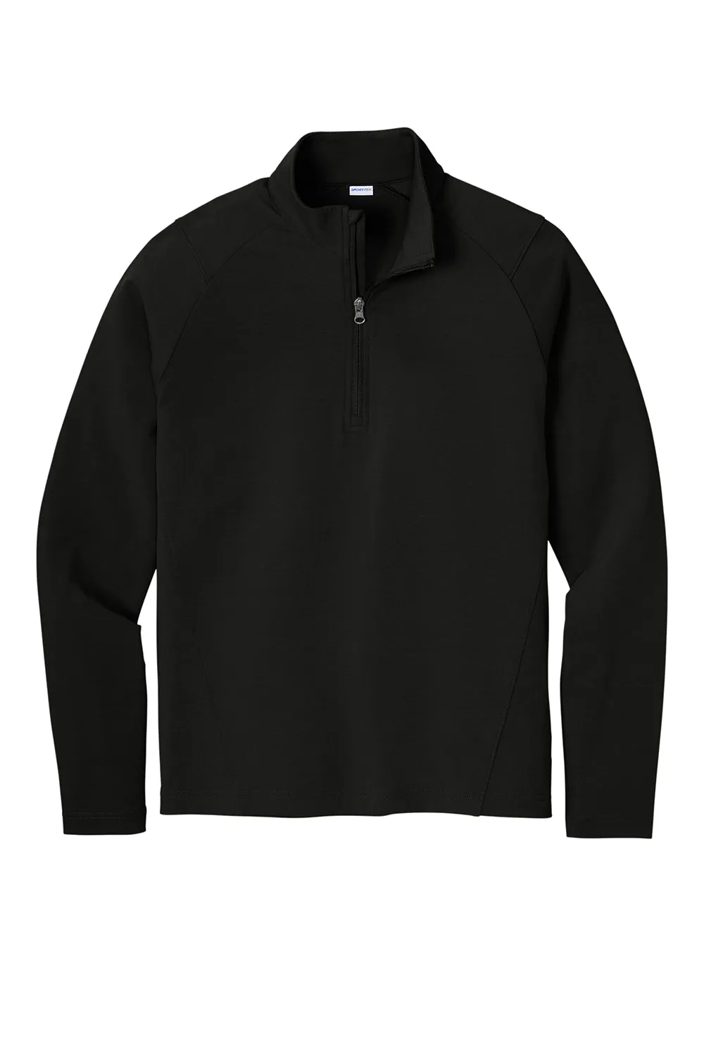 Sport-Tek Mens Flex Fleece Moisture Wicking 1/4 Zip Sweatshirt - Black
