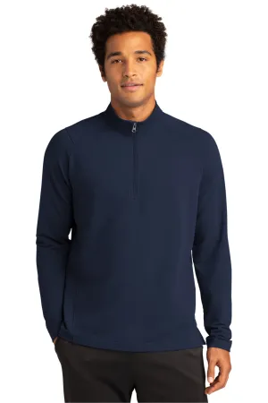 Sport-Tek Mens Flex Fleece Moisture Wicking 1/4 Zip Sweatshirt - True Navy Blue Clothing Sport-Tek